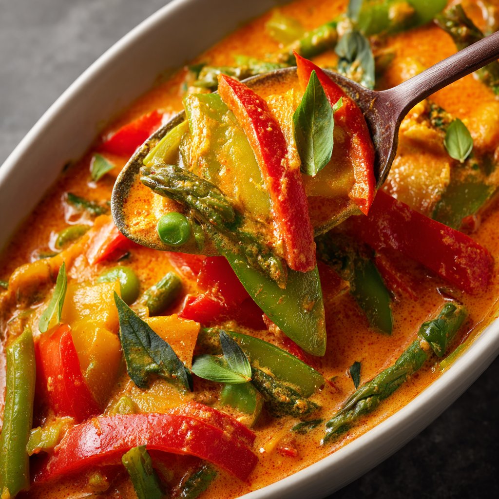 Rotes Thai-Curry mit Gemüse