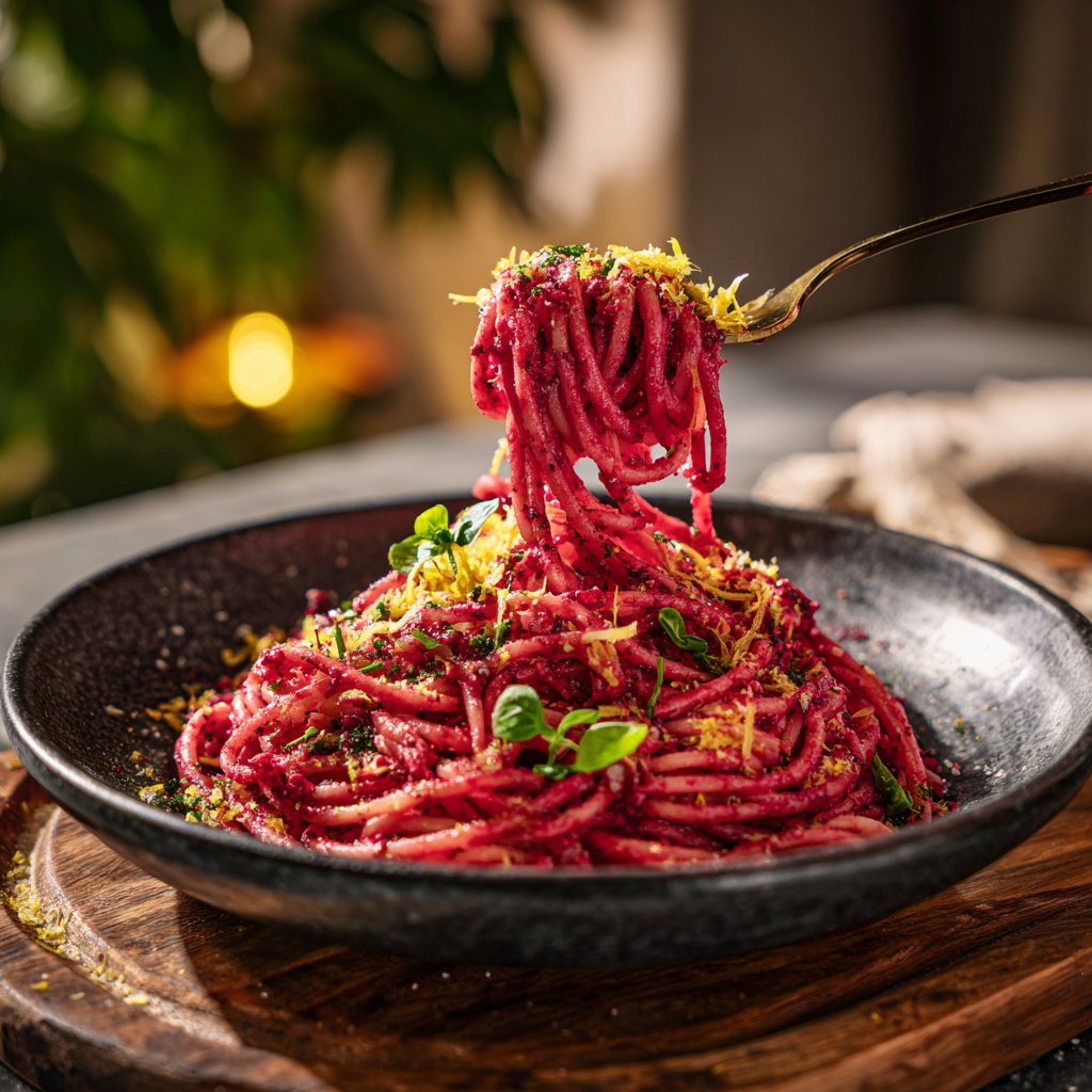 Pasta mit Rote-Bete-Pesto
