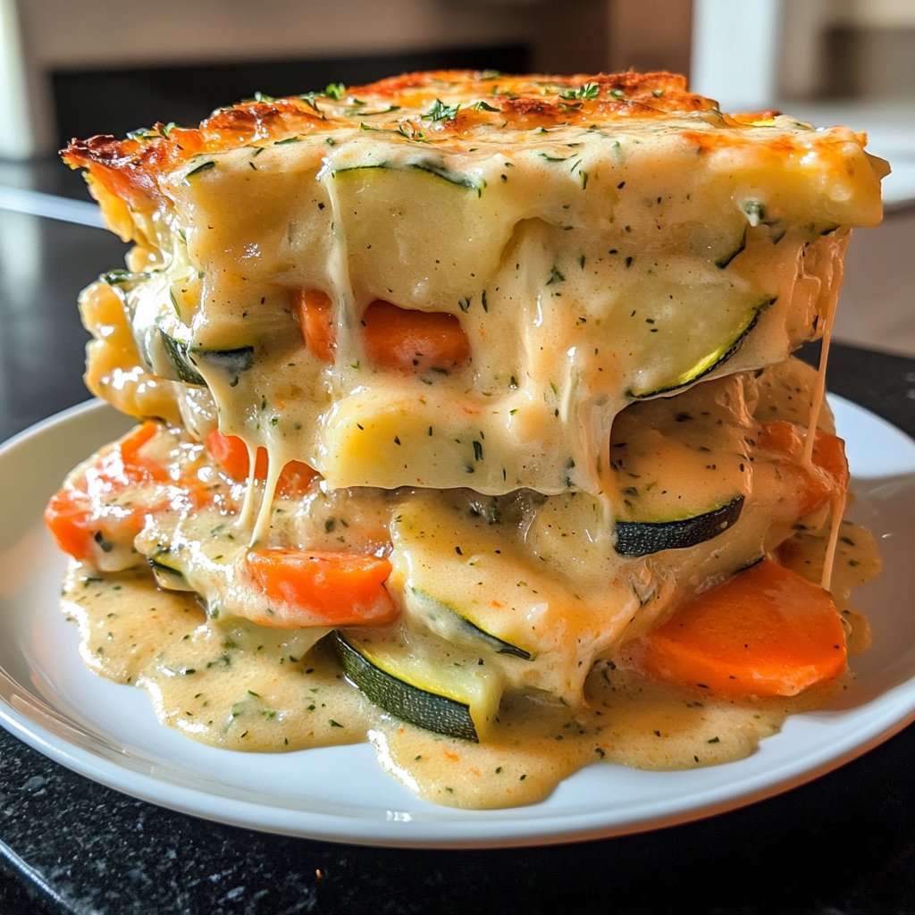 Gemüseauflauf mit Sahnesauce