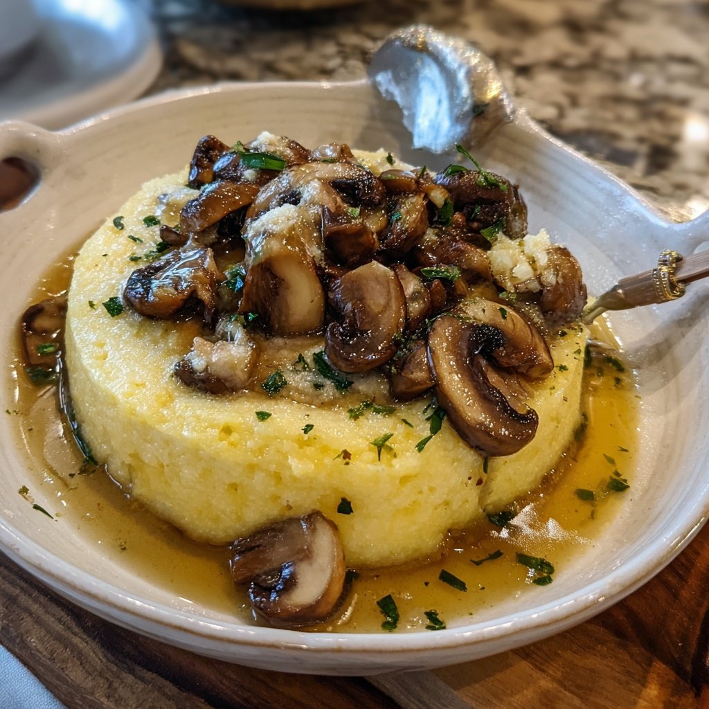 Abendessen mit cremiger Polenta