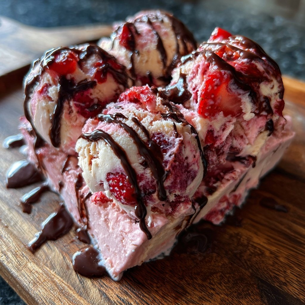 Schokoladen Erdbeer Eis