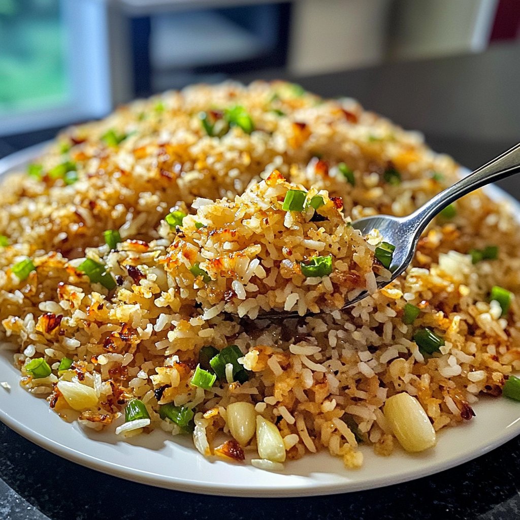 Gebratener Reis mit Knoblauch