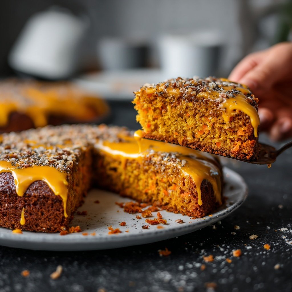 Karottenkuchen Mit Walnuss Glasur