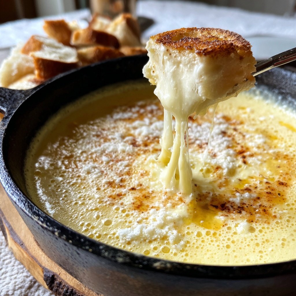 Käsefondue mit Weißwein