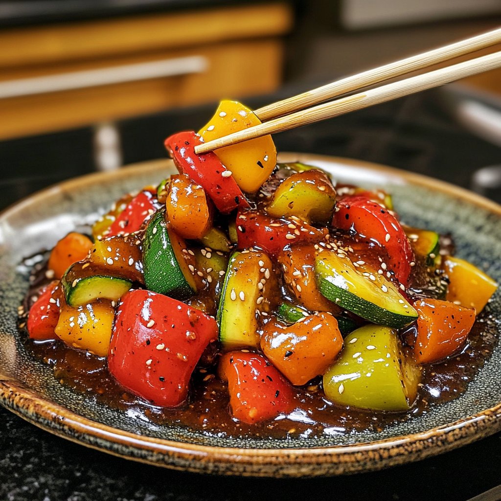 Gemüsepfanne mit Sojasauce