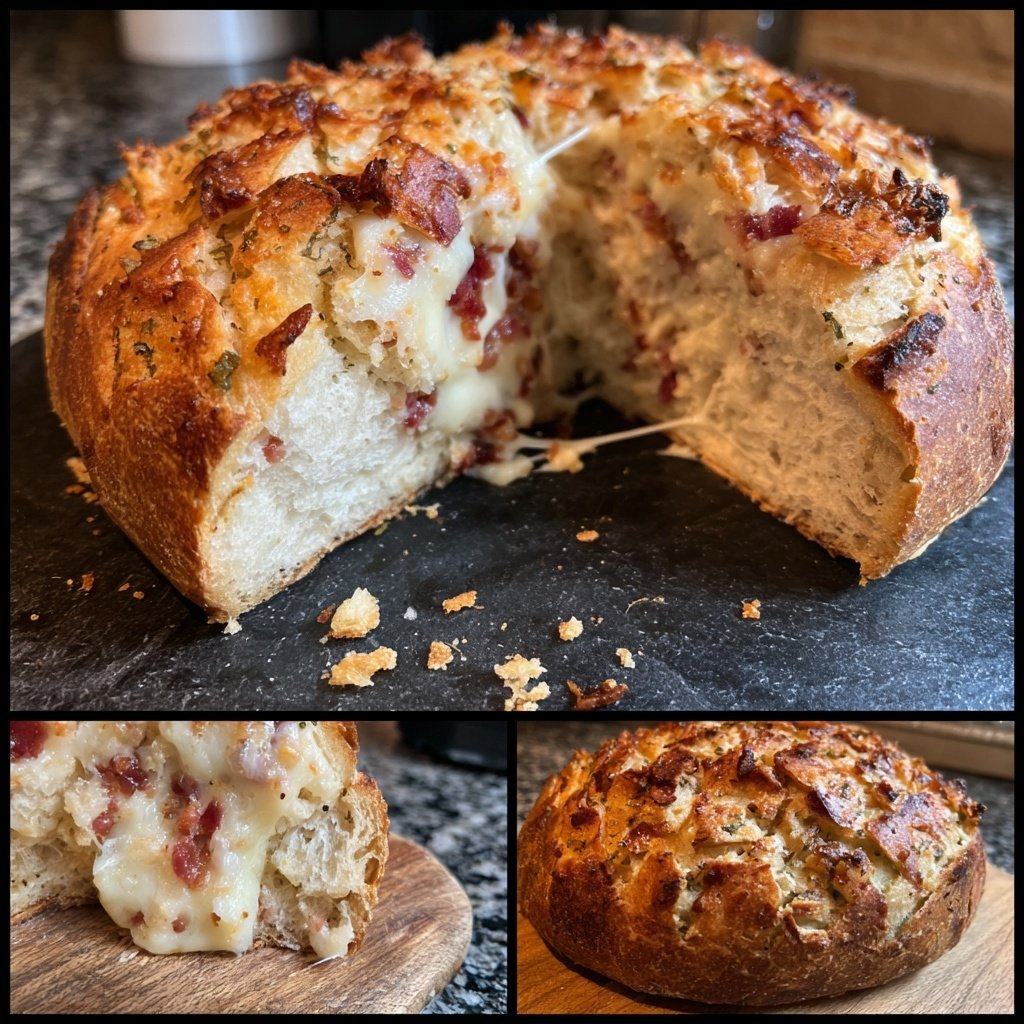 Zupfbrot Mit Käse Und Speck